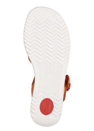 Sandales en cuir avec brides croisées Orange
