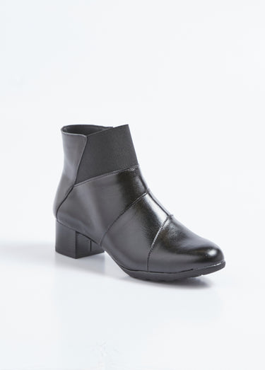 Boots zippées élastiquées Noir