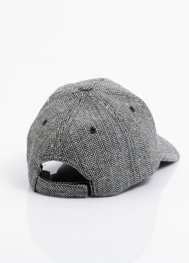 Casquette en textile motif chevrons Gris