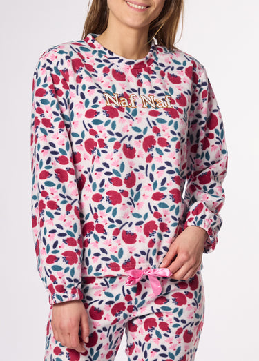 Pyjama manches longues polaire imprimé Imprime Rouge