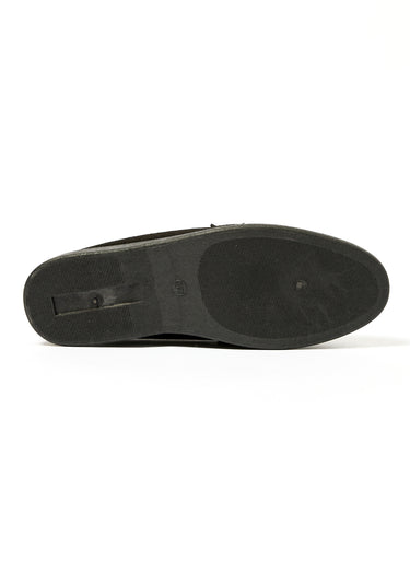 Mocassins style loafers aspect daim Noir