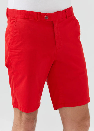 Bermuda chino en toile poches italiennes Rouge