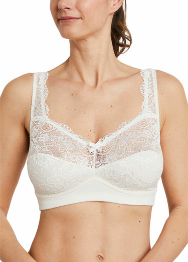 Soutien-gorge sans armatures avec dentelle Ivoire