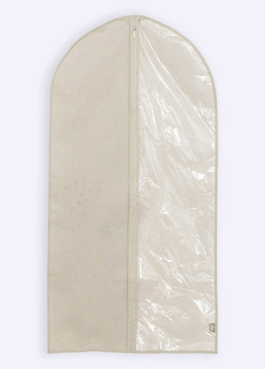 Housse rangement vêtement 115cm, clair Beige