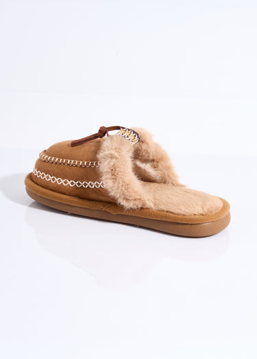 Mocassins fourrés, avec dessus suédine Camel