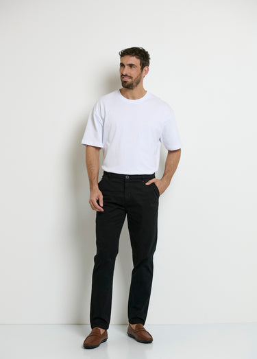 Pantalon chino, repassage superflu Noir