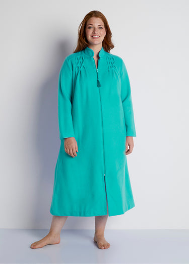 Peignoir zippé maille Courtelle® Vert