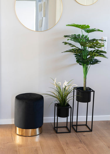 Grande plante artificielle type monstera Vert