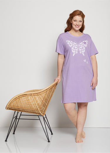 Chemise de nuit courte manches courtes Parme