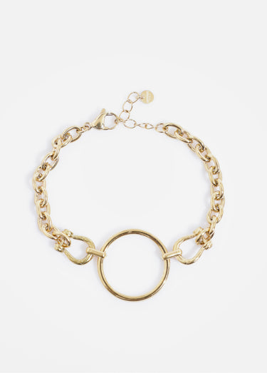 Bracelet acier inoxydable détail manilles Dore