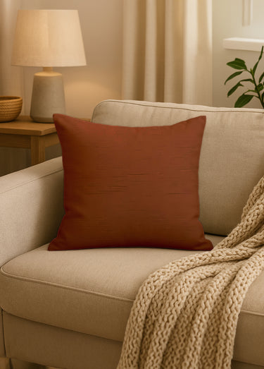 Housse coton + coussin de garnissage Terracotta