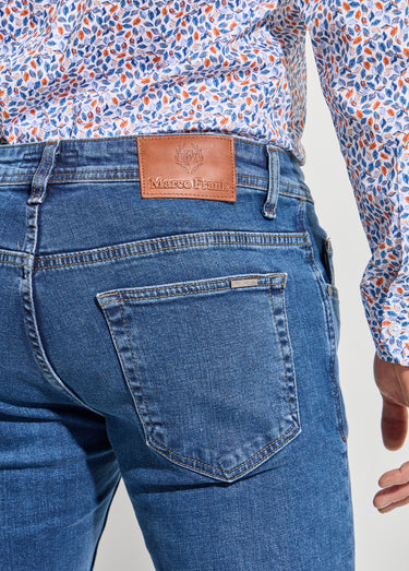 Jean droit 5 poches denim stretch Denim