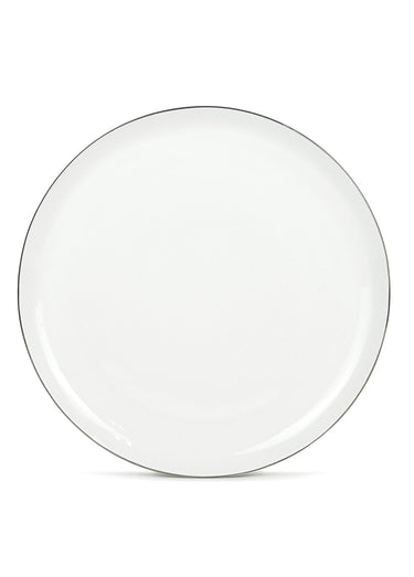 6 assiettes plates Sélène, argenté Gris