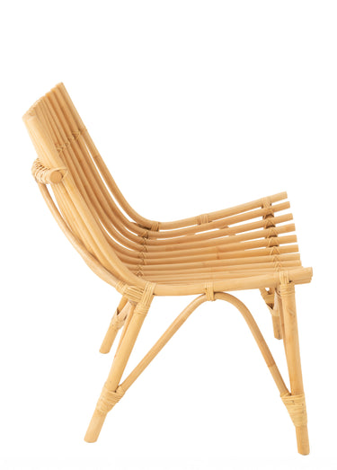 Fauteuil de salon détente, rotin naturel Naturel