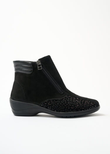 Boots cuir nubuck côtés extensibles Noir