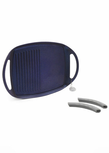 Plancha grill alu 47cm Diamant Bleu Bleu