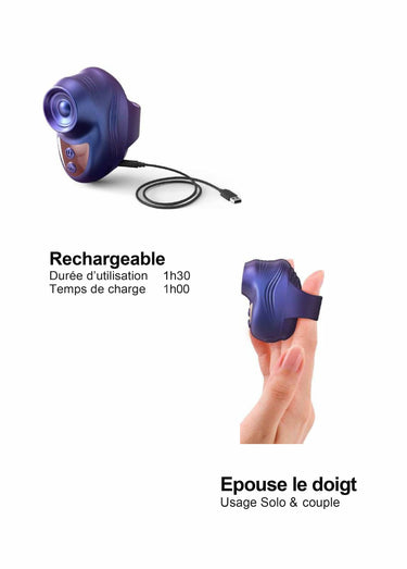 Mini sextoy rechargeable KISSCOOL Indigo