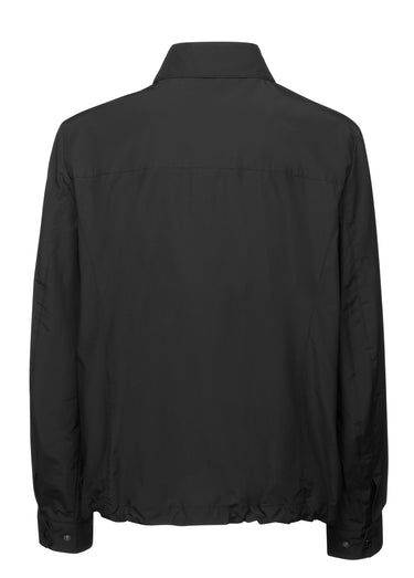 Veste col montant pressionné poche poitrine Noir