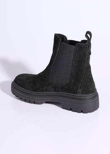 Boots Chelsea compensées et montantes Noir