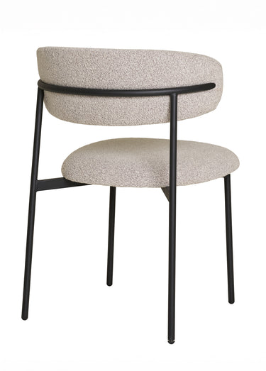 Chaise en tissu texturé et pieds métal Sable