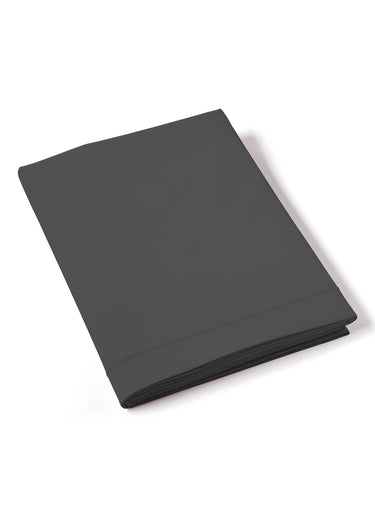 Drap plat percale de coton uni REPOS Anthracite