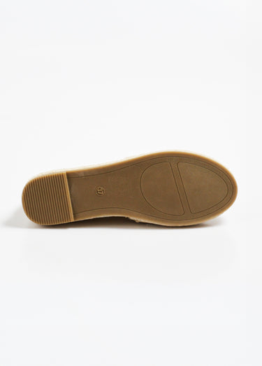 Espadrilles pailletées avec semelle corde Dore