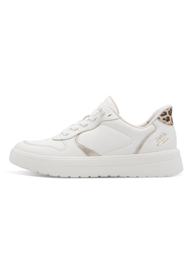 Baskets tendance avec détails léopard Blanc