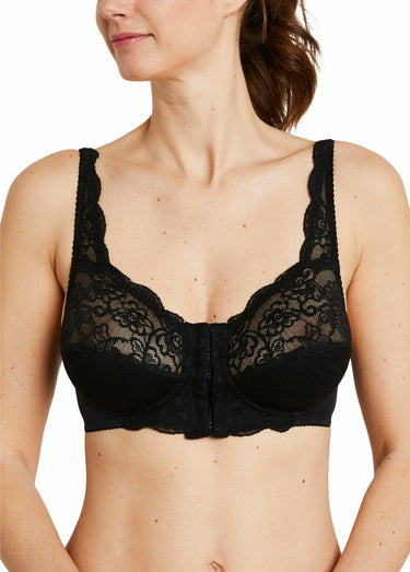 Soutien-gorge avec armatures ouvert devant Noir