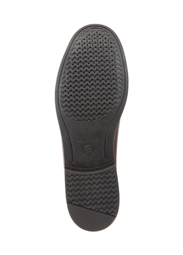 Mocassins classiques en cuir avec patte Brun Fonce