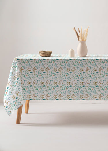 Nappe anti taches motif branchages Imprime Vert
