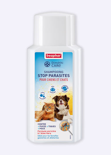 Shampoing anti parasites chien et chat Blanc