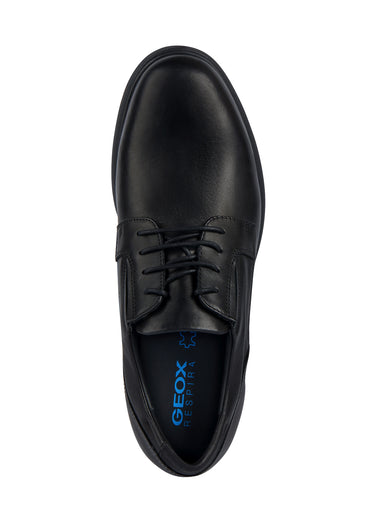 Derbys cuir classiques lacets et élastiques Noir