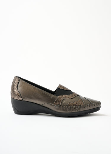 Mocassins cuir largeur confort fantaisie Bronze