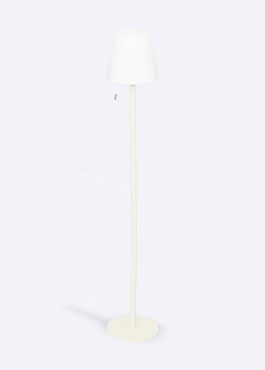 Lampadaire USB d'extérieur, pied acier Gris Clair