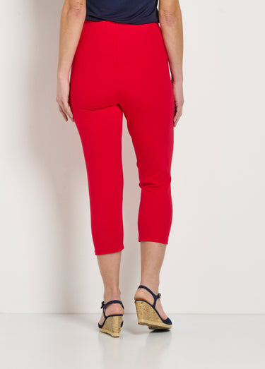 Legging court taille élastiquée coton Uni Capucine