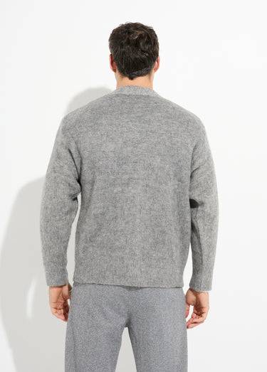 Gilet chaud en maille avec de la laine Gris
