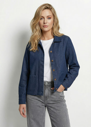 Veste en denim brut, style workwear Bleu Brut