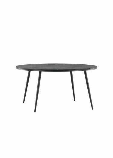 Table de jardin diam 150cm alu et érable Noir