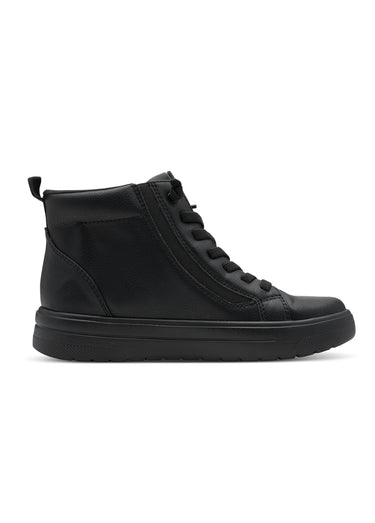 Baskets montantes compensées style casual Noir
