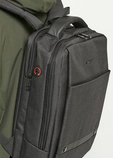 Sac à dos homme multipoches zippé Noir