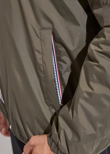 Parka courte chaude fourrée déperlante Kaki/Ecru