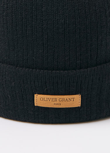 Bonnet chaud en maille fourré polaire Noir