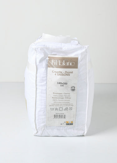 Couette 4 saisons chaude 400 g/m² Blanc