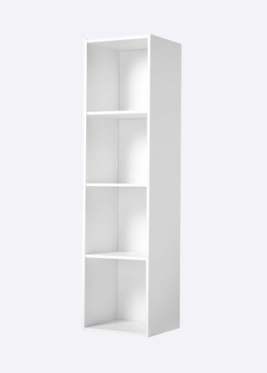 Meuble colonne rangement 4 cases, 1B Blanc