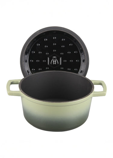 Cocotte fonte ronde 25cm, Masseiron 4O Vert
