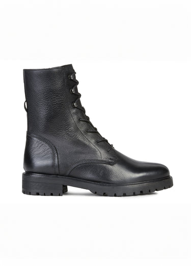 Boots montantes à lacets semelle crantée Noir