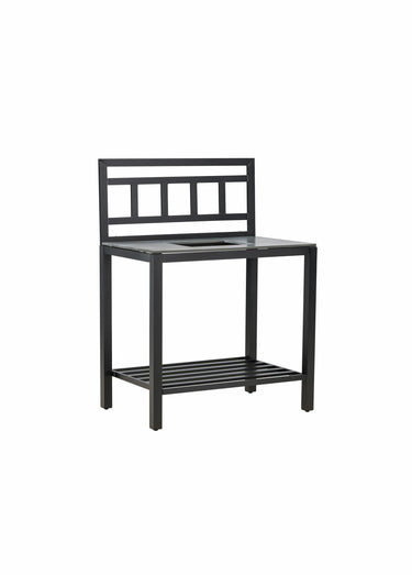 Banc de cuisine aluminium, dessus pierre Noir