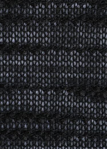 Coupon tissu habillement, lainage rayé Noir