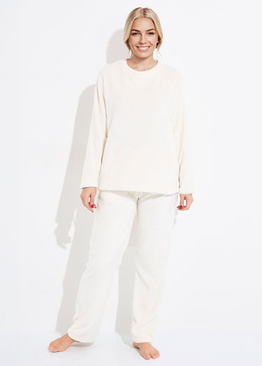 Pyjama doux et chaud en polaire Blanc