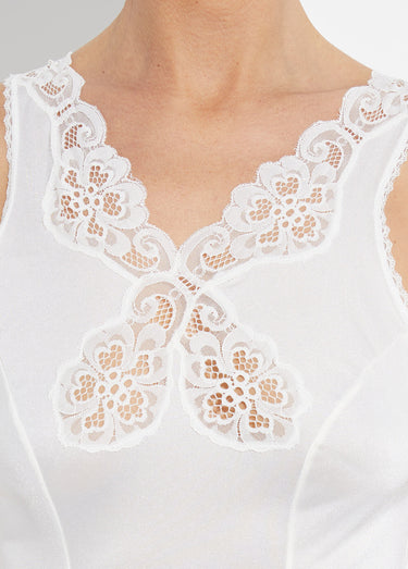 Fond de robe maille satinée 90 cm Nacre